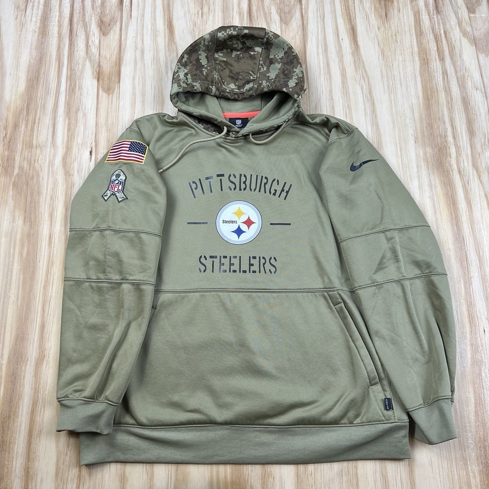 Nike On Field Pittsburgh Steelers Salute To Service Mens L Football Hoodie